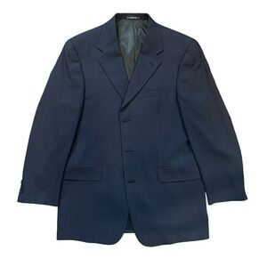 Austin Reed London England Mens 40R Navy Blue Wool Blend Suit Sport Coat Blazer